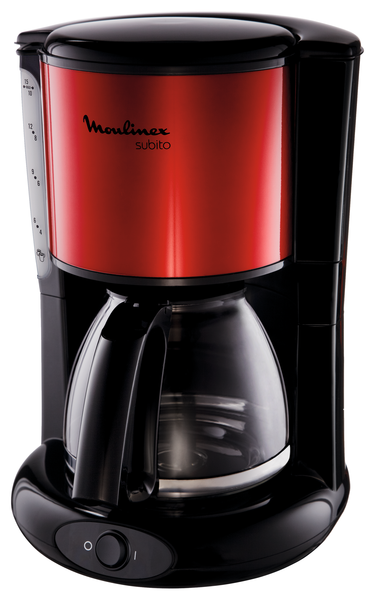 Капельная кофеварка Subito FG360D10, цвет черный/красный - фото 1